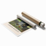 Extra large rolled print of Claude Monet's floral art in pastel shades, ideal for classy bathroom wall art.
