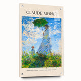 Acrylic print of Claude Monet's impressionist artwork in soft blue and green tones, ideal for dining room decor.