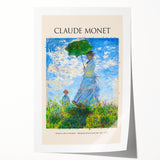 Extra large rolled print of Claude Monet's floral artwork in vibrant green and pink tones, ideal for art wall dining room.