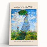 Black and white canvas of Claude Monet's painting, ideal for kitchen wall art or bedroom ambiance.
