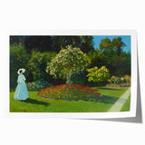 Extra large rolled print of Claude Monet's floral painting in soft pastel shades.