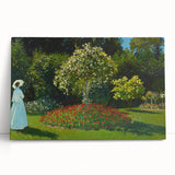 Black and white print of Claude Monet's artwork on large stretched canvas, ideal for kitchen wall art or bedroom ambiance.