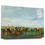 Side view of an Edgar Degas-inspired large abstract wall art on acrylic glass, featuring soft, pastel shades.