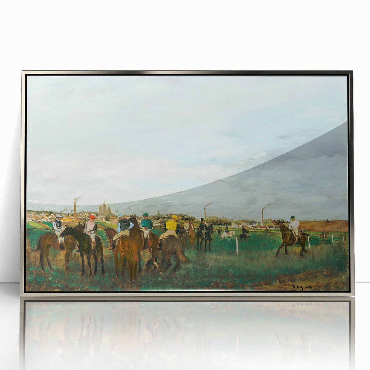 Edgar Degas-inspired mid-century modernist art on a framed acrylic, featuring soft pastel tones, ideal for nursery wall art.