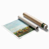 Extra large rolled print of Edgar Degas's floral art, featuring soft pastel hues, ideal for classy bathroom wall art.
