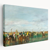Edgar Degas ballet dancers painting on large stretched canvas, featuring soft pastel tones, ideal for kitchen wall art.