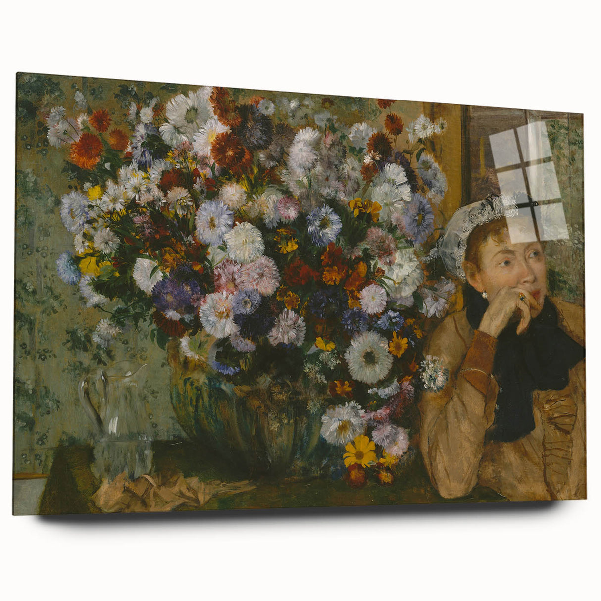 Edgar Degas-inspired large abstract print on acrylic glass, featuring soft pastel shades.