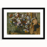 Extra large, textured abstract art print featuring colorful, swirling patterns, in a black frame with mat.