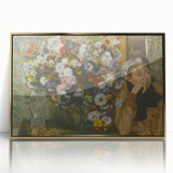 Acrylic print of Edgar Degas's artwork in gold frame, featuring mid-century modernist style, ideal for nursery wall art.