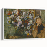 Vintage poster art of a ballet scene in colorful attire on a framed canvas, suited for extra large living room wall.