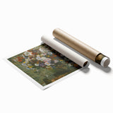 Extra large rolled print of Edgar Degas' impressionist floral art in soft pastel shades.