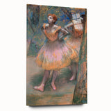 Side view of an Edgar Degas-inspired large abstract wall art on acrylic glass, featuring soft pastel shades.