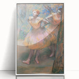 Edgar Degas-inspired art deco poster in muted colors, framed acrylic, ideal for modern nursery wall decor.