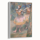 Extra large framed canvas of Edgar Degas vintage poster art in colorful tones, ideal for living room decor.
