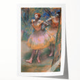 Extra large rolled print of Edgar Degas's impressionistic floral artwork in pastel shades.