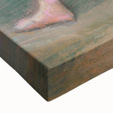 Black and white landscape painting on stretched canvas depicting a serene rural scene, ideal for bedroom wall art.