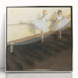 Mid-century modernist art featuring Edgar Degas design in silver framed acrylic, suitable for nursery wall art.