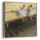 Vintage poster art of a colorful landscape painting on a black framed canvas, ideal for living room decor.