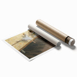 Extra large rolled print of Edgar Degas' floral artwork in soft pastel shades, ideal for classy bathroom wall art.