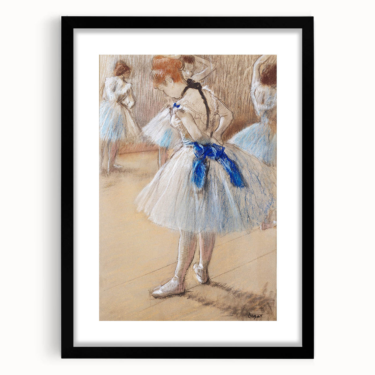 Extra large canvas print of an abstract Edgar Degas-inspired artwork featuring vibrant, textured splashes of color.