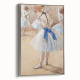 Landscape art painting depicting a colorful vintage poster art scene on a framed canvas.