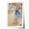 Edgar Degas-inspired floral art on a rolled print, featuring soft pastel colors.