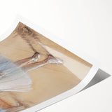 Extra large wall art featuring line art flowers in neutral tones on a rolled canvas, ideal for large living room decor.