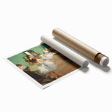 Extra large rolled print of Edgar Degas's floral art in pastel shades, ideal for classy bathroom wall art.
