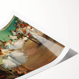 Extra large rolled print featuring line art flowers in muted tones, ideal for large living room wall art.