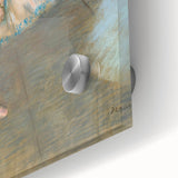 Mid-century modernist art featuring abstract forms in earthy tones on acrylic glass, ideal for dining room art.