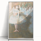 Acrylic print of Edgar Degas's painting in art deco style, featuring muted pastel colors, ideal for nursery wall art.