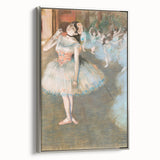 Landscape art painting featuring colorful, impressionist style on a black, framed canvas, ideal for living room decor.