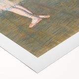 Art deco poster featuring a ballet dancer, executed in soft pastel hues on rolled canvas.