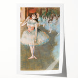 Edgar Degas-inspired floral art on a rolled print, featuring soft pastel hues, perfect for dining room or bathroom decor.