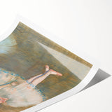 Extra large wall art featuring line art flowers in soft pastel shades on a rolled print.