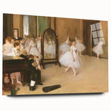 Large abstract wall art on acrylic glass depicting a colorful Edgar Degas design, ideal for bedroom or dining room decor.