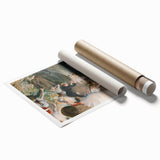 Extra large rolled print featuring a floral art by Edgar Degas in soft pastel shades, ideal for classy bathroom wall art.