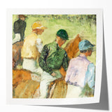 Extra large wall art featuring an Edgar Degas-inspired floral design in pastel shades on glossy photo print.