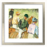 Textured art depicting an abstract dancer in muted pastels on a framed canvas, ideal for bedroom art.