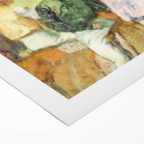 Art deco poster featuring a vibrant Edgar Degas ballet scene on rolled canvas, ideal for dining room wall art.