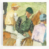 Large black and white stretched canvas of Edgar Degas impressionist artwork, ideal for kitchen wall art.