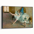 Black and white wall art featuring a vintage poster art style Edgar Degas landscape, framed canvas, ideal for bedroom decor.