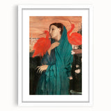 Abstract art print of dancers in soft pastel shades on a white framed canvas, suitable for bedroom or dining room decor.