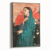 Framed canvas of Edgar Degas' landscape art painting featuring a vibrant dance scene.