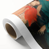 Art deco style Edgar Degas print on rolled canvas, featuring muted pastel colors, ideal for nursery wall art.