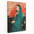 Edgar Degas-themed impressionist painting on stretched canvas, featuring soft pastel tones, ideal for kitchen wall art.