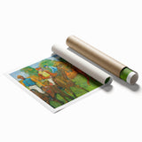 Extra large rolled print featuring Edgar Degas' floral art in pastel shades.