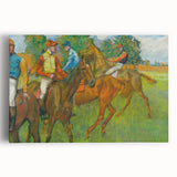 Black and white stretched canvas featuring Edgar Degas' impressionist artwork, ideal for kitchen art.