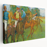 Edgar Degas-inspired ballerina painting on stretched canvas, featuring soft pastel shades, ideal for kitchen wall art.