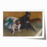 Rolled print of Edgar Degas' floral art in soft pastel tones, suitable for art wall dining room or classy bathroom wall art.